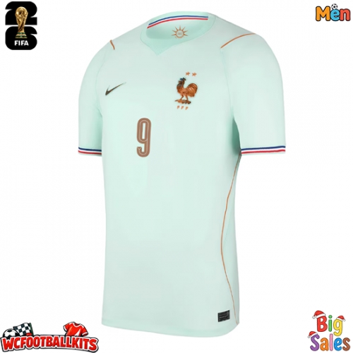 France Marcus Thuram #9 Replica Away Stadium Shirt World Cup 2026 Short Sleeve